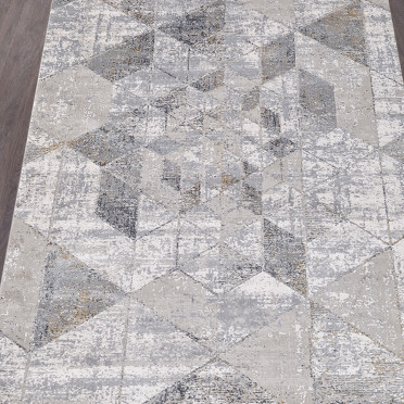 Турецкий ковер из вискозы B096A - CREAM / D.GRAY MAXELL