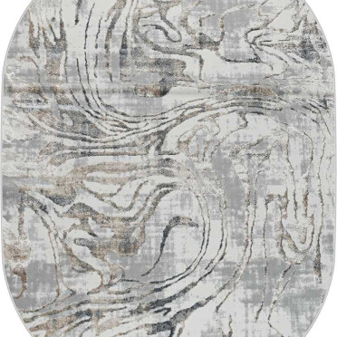 38893A OVAL GREY FLS / BEIGE FL Olimpos