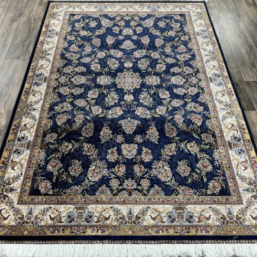 Иранский ковер Iran Qum Iran G220 (Шелк - Модал, синий)