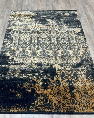 Ковер турецкий 9618A DALIA (Акрил, желтый, черный)