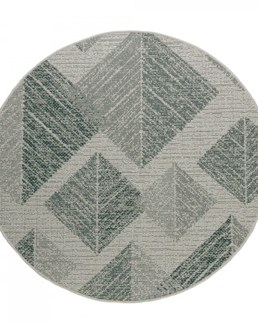 Ковер бельгийский B196-BC01 LINEO (Полипропилен, бежевый, зеленый) круглый