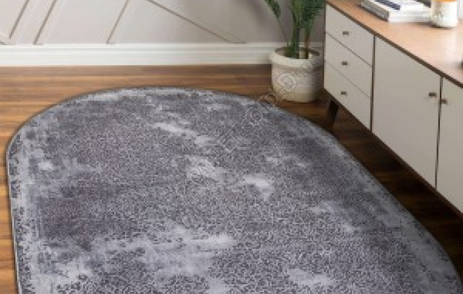 Ковер турецкий овальный 03792A GREY - коллекция ARMINA