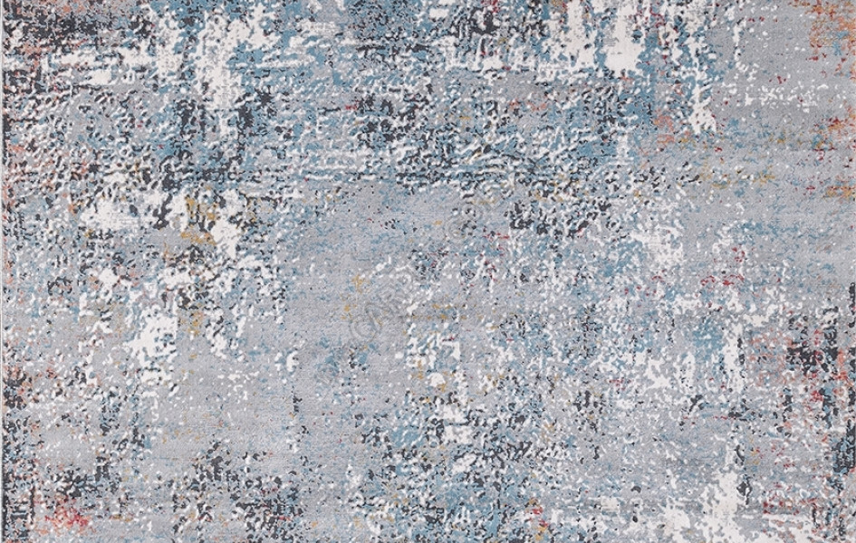 Ковер турецкий K405B - L.GRAY / BLUE MAXELL