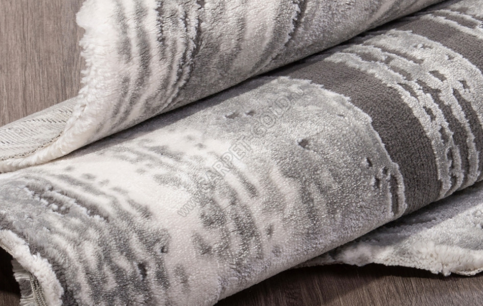 Ковер 00843G - GREY / GREY - Круг - коллекция SAFIR рисунок круги