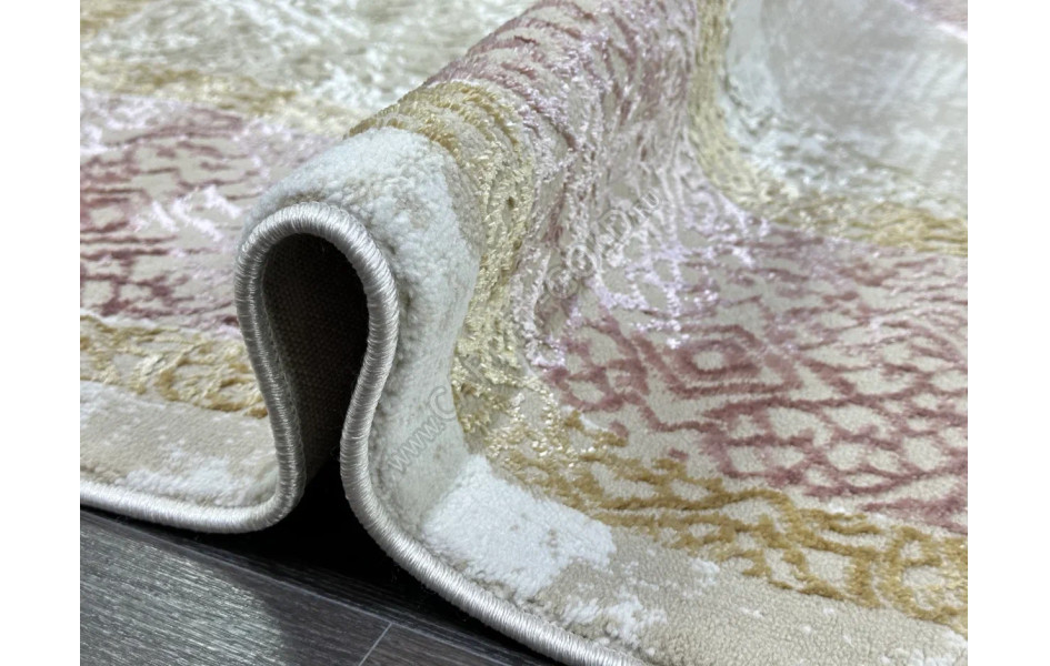 Розовый ковер A3582A_IVORY PINK Lowa