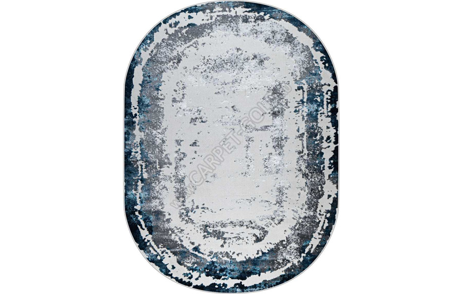 36897J OVAL BLUE FLS / L.GREY Kleopatra