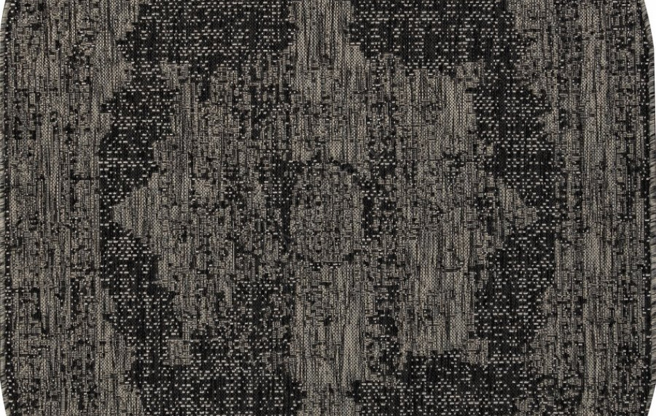 Ковер S129 - BLACK-GRAY - Овал - коллекция KAIR