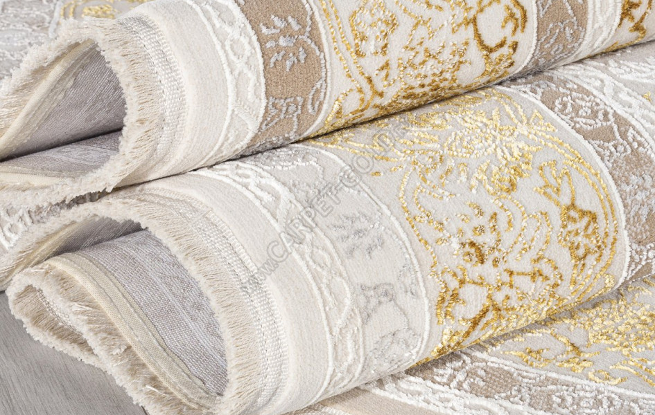 Ковер A064A - CREAM / GOLD FDY - Овал - коллекция ZARINA