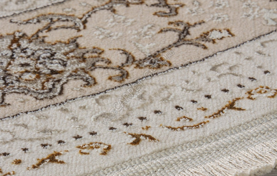 Ковер M101B - CREAM / CREAM - Овал - коллекция ZARINA